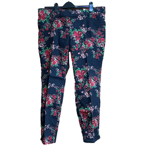 Pioneer Woman Black Floral Denim Ankle Jeans Size XXL - EUC
